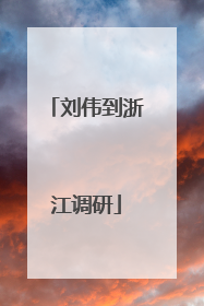 刘伟到浙江调研