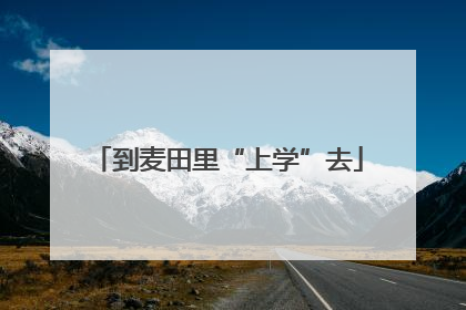 到麦田里“上学”去
