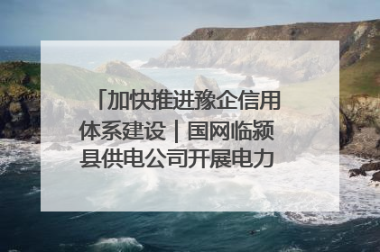 加快推进豫企信用体系建设｜国网临颍县供电公司开展电力行业信用企业现场咨询访谈工作