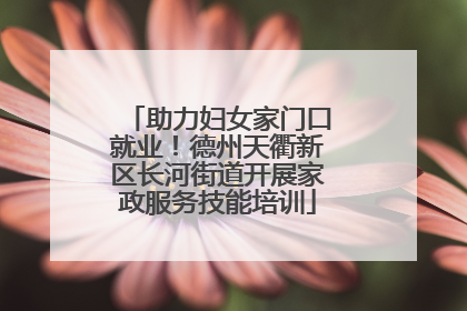 助力妇女家门口就业！德州天衢新区长河街道开展家政服务技能培训