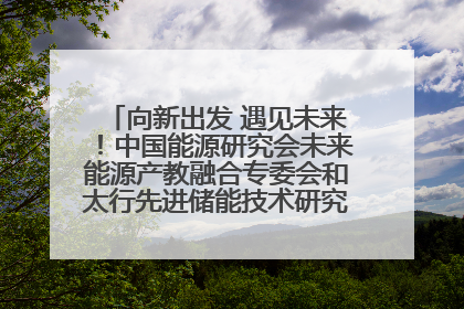 向新出发 遇见未来！中国能源研究会未来能源产教融合专委会和太行先进储能技术研究院在保定成立