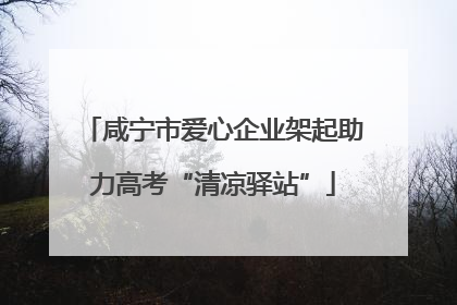 咸宁市爱心企业架起助力高考“清凉驿站”