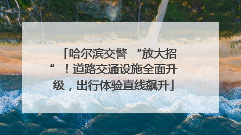 哈尔滨交警 “放大招”！道路交通设施全面升级，出行体验直线飙升