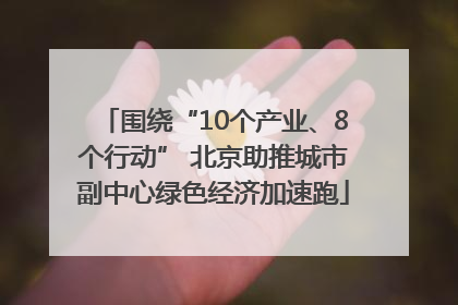 围绕“10个产业、8个行动” 北京助推城市副中心绿色经济加速跑