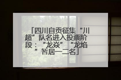 四川自贡征集“川超”队名进入投票阶段：“龙焱”“龙焰”暂居一二名