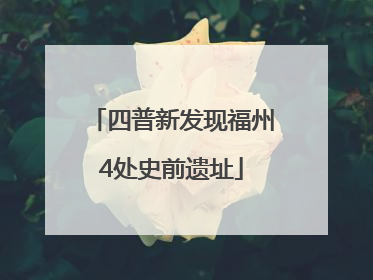 四普新发现福州4处史前遗址