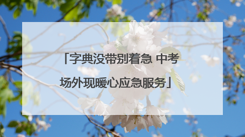 字典没带别着急 中考场外现暖心应急服务