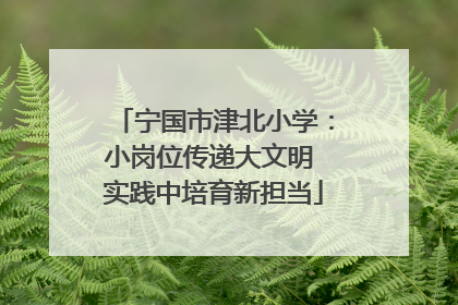 宁国市津北小学：小岗位传递大文明 实践中培育新担当