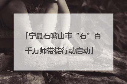 宁夏石嘴山市“石”百千万师带徒行动启动