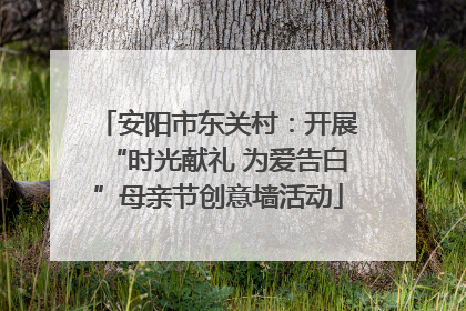 安阳市东关村：开展“时光献礼 为爱告白”母亲节创意墙活动