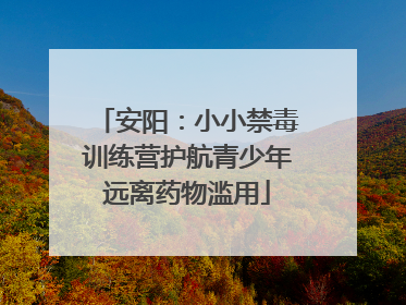 安阳：小小禁毒训练营护航青少年远离药物滥用