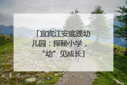 宜宾江安底蓬幼儿园：探秘小学，“幼”见成长