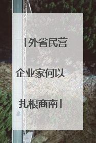 外省民营企业家何以扎根商南