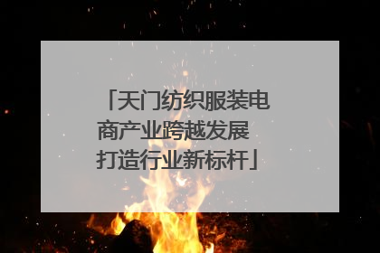 天门纺织服装电商产业跨越发展 打造行业新标杆