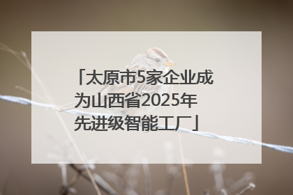 太原市5家企业成为山西省2025年先进级智能工厂