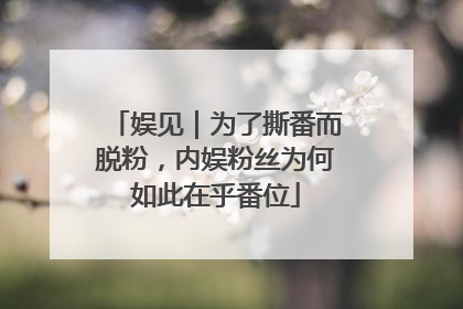 娱见｜为了撕番而脱粉，内娱粉丝为何如此在乎番位