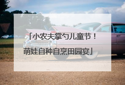 小农夫掌勺儿童节！萌娃自种自烹田园宴