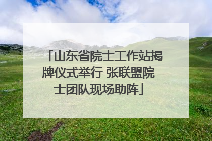 山东省院士工作站揭牌仪式举行 张联盟院士团队现场助阵