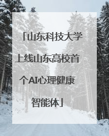 山东科技大学上线山东高校首个AI心理健康智能体