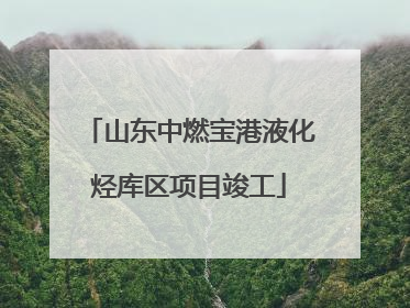 山东中燃宝港液化烃库区项目竣工