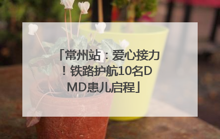 常州站：爱心接力！铁路护航10名DMD患儿启程