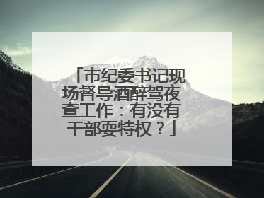 市纪委书记现场督导酒醉驾夜查工作：有没有干部耍特权？