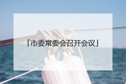 市委常委会召开会议