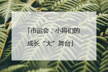 市运会：小将们的成长“大”舞台