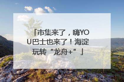 市集来了，嗨YOU巴士也来了！海淀玩转“龙舟+”