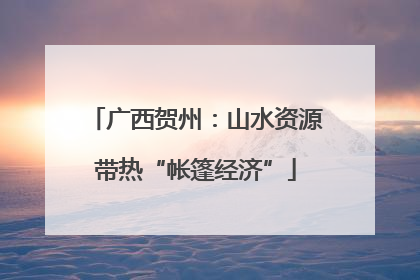 广西贺州：山水资源带热“帐篷经济”