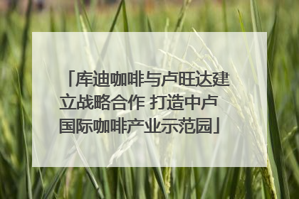 库迪咖啡与卢旺达建立战略合作 打造中卢国际咖啡产业示范园