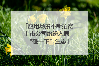 应用场景不断拓宽 上市公司纷纷入局“碰一下”生态