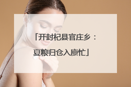 开封杞县官庄乡：夏粮归仓入廪忙