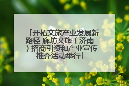 开拓文旅产业发展新路径 廊坊文旅（济南）招商引资和产业宣传推介活动举行