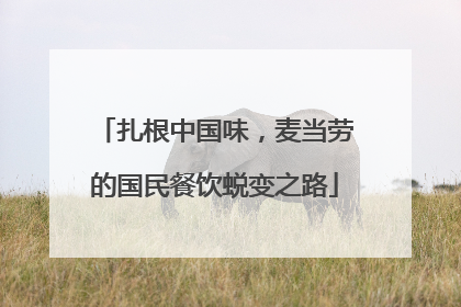 扎根中国味，麦当劳的国民餐饮蜕变之路