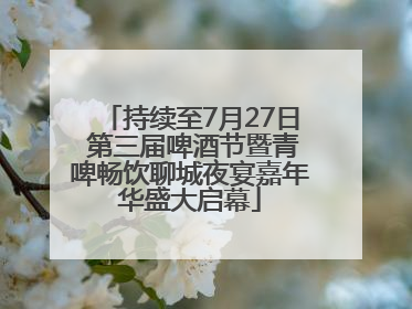 持续至7月27日 第三届啤酒节暨青啤畅饮聊城夜宴嘉年华盛大启幕