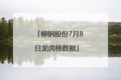 柳钢股份7月8日龙虎榜数据