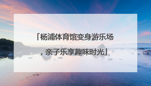 杨浦体育馆变身游乐场，亲子乐享趣味时光