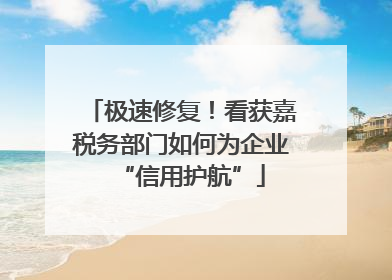 极速修复！看获嘉税务部门如何为企业“信用护航”