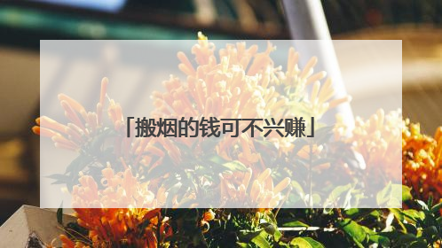 搬烟的钱可不兴赚