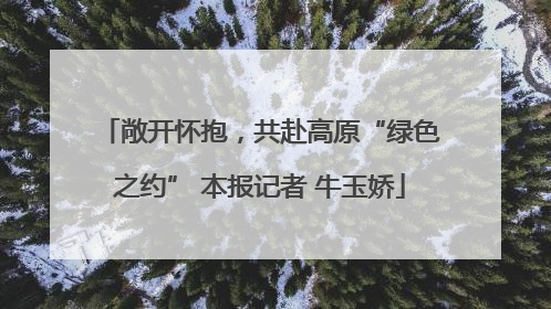 敞开怀抱，共赴高原“绿色之约” 本报记者 牛玉娇
