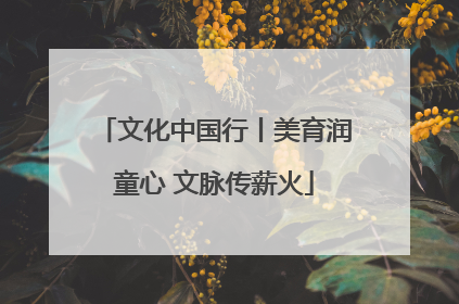 文化中国行丨美育润童心 文脉传薪火