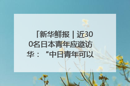 新华鲜报｜近300名日本青年应邀访华：“中日青年可以创造更好的未来”