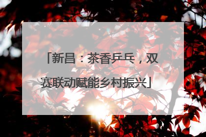 新昌：茶香乒乓，双赛联动赋能乡村振兴