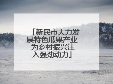 新民市大力发展特色瓜果产业 为乡村振兴注入强劲动力