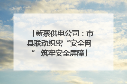 新蔡供电公司：市县联动织密“安全网” 筑牢安全屏障