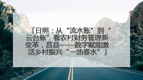 日照：从“流水账”到“云台账”看农村财务管理新变革，莒县——数字赋能激活乡村振兴“一池春水”