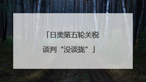 日美第五轮关税谈判“没谈拢”