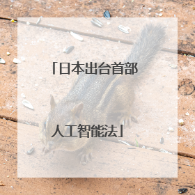 日本出台首部人工智能法