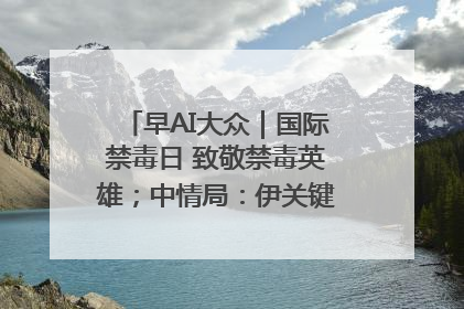 早AI大众｜国际禁毒日 致敬禁毒英雄；中情局：伊关键核设施被摧毁